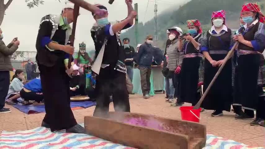 Độc đáo Lễ hội giã bánh dày ở vùng cao Mù Cang Chải